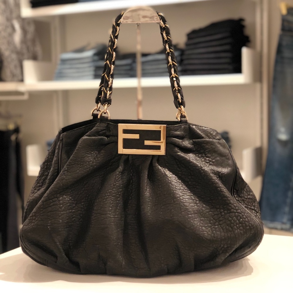 Fendi Mia Leather Tote Bag